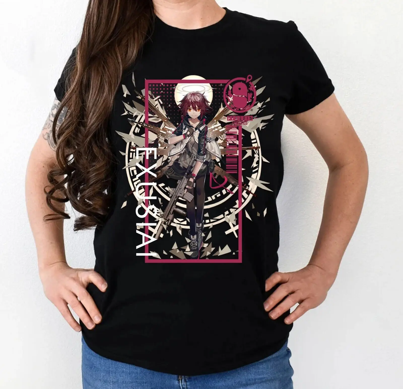 

arknights Exusiai new t-shirt,battle,girl,anime,game,anime meme,graphic tee