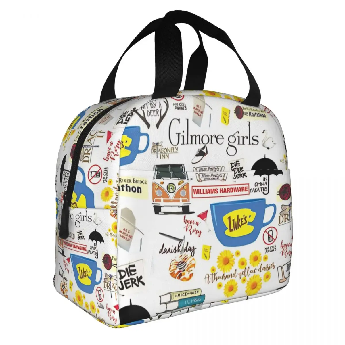 Gilmores Girls TV Movies Insulated Lunch Bag for Women Waterproof Thermal Cooler Bento Box Office Picnic Travel