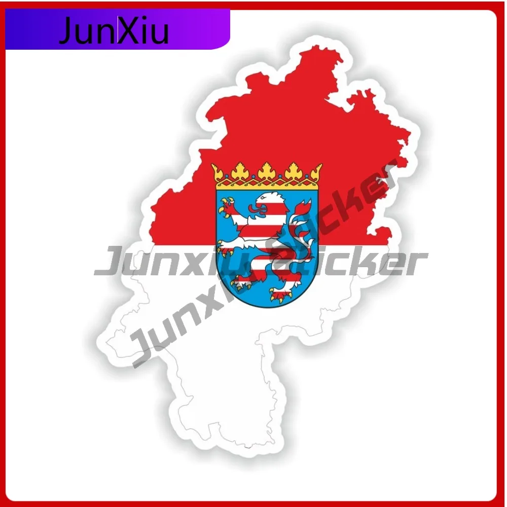 

Hesse Hessen Germany National Emblem Map Shape And Outline Vinyl Waterproof Decals Motorcycle Camper Van Bicycle Decals Jdm Stic