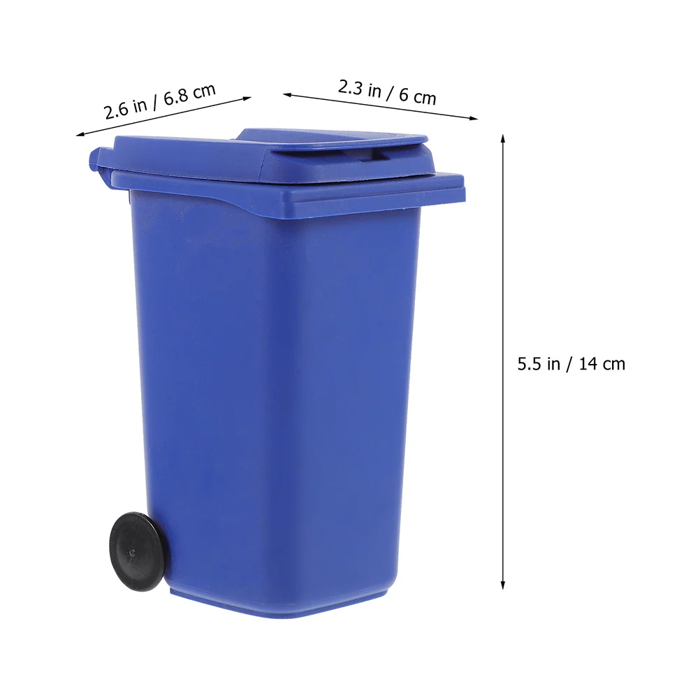 

2pcs Mini Desktop Trash Can 1.5L Compact Small Waste Bucket For Office Home Table Pen Holder Multi-Functional Storage Organizer