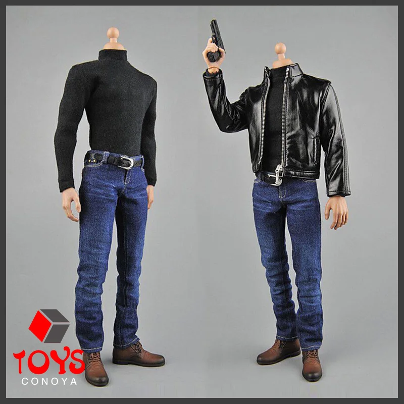 

Toy Center CEN-M07 1/6 Scale Male Soldier Tom Cruise Agent Leather Overcoat Suit Clothing Model for 12-inch Action Figure Body