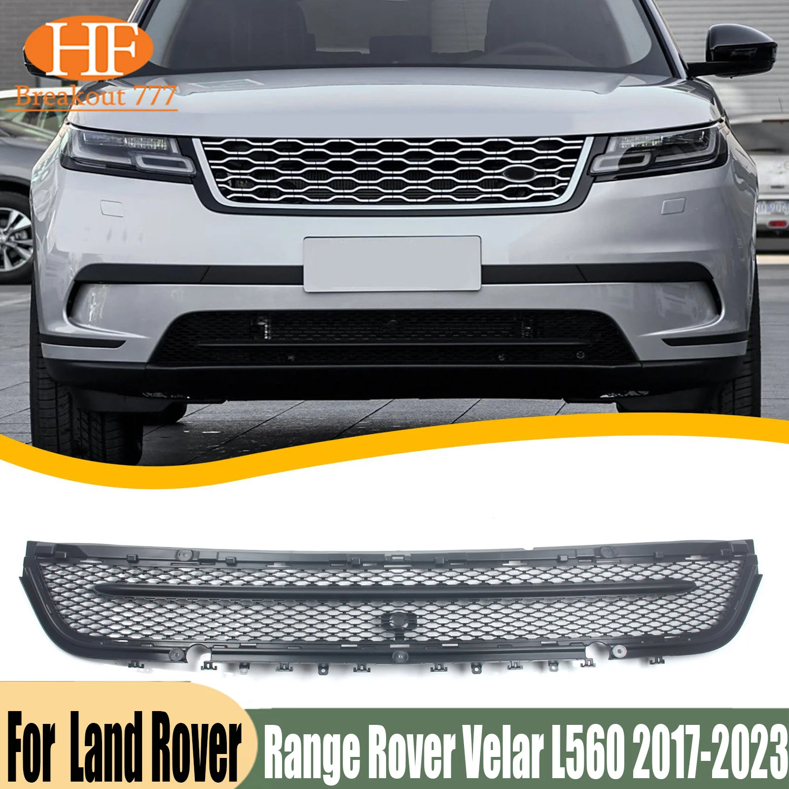 Front Bumper Lower Center Grille Cover For Land Rover Range Rover Velar 2017-2020 2021 2022 2023