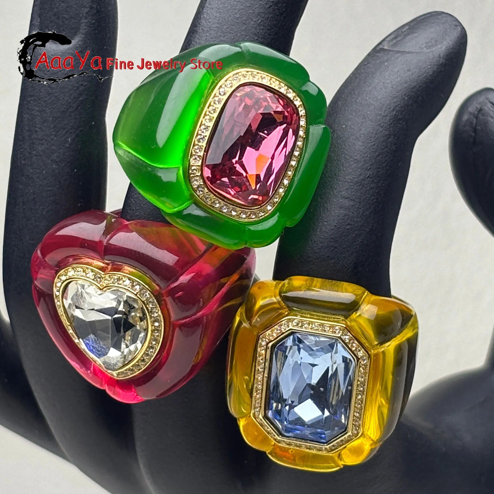 

Original 2025 Charms Crystals Heart Necklace Bracelet Fine Jewelry Set for Women Heart Earring Ring Luxury Gifts