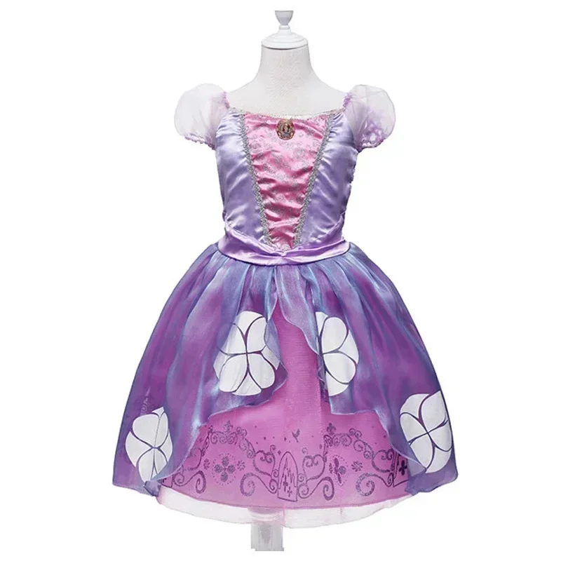 Infant Baby Girls Sofia Princess Costume Halloween Cosplay Clothes Toddler Party Role-play Kids Fancy Sofia Dresses For Girls