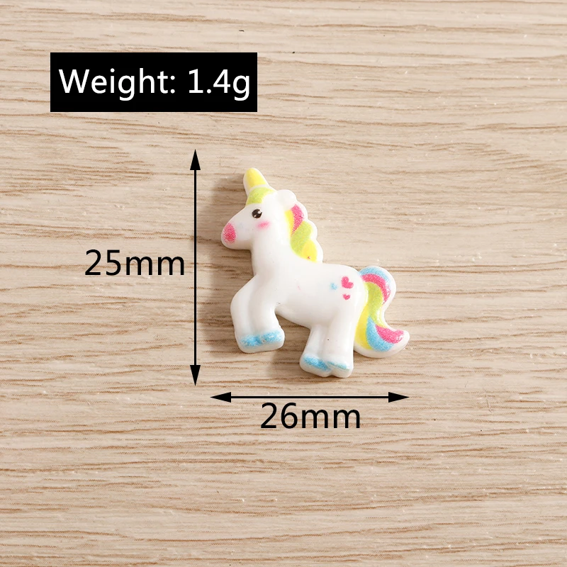 Tusember 10 Stück Tier-Anhänger, niedliche flache Einhorn-, Enten-, Frosch- und Bären-Anhänger für die Schmuckherstellung, Ohrringe, Halsketten, DIY-Zubehör – Detail 7