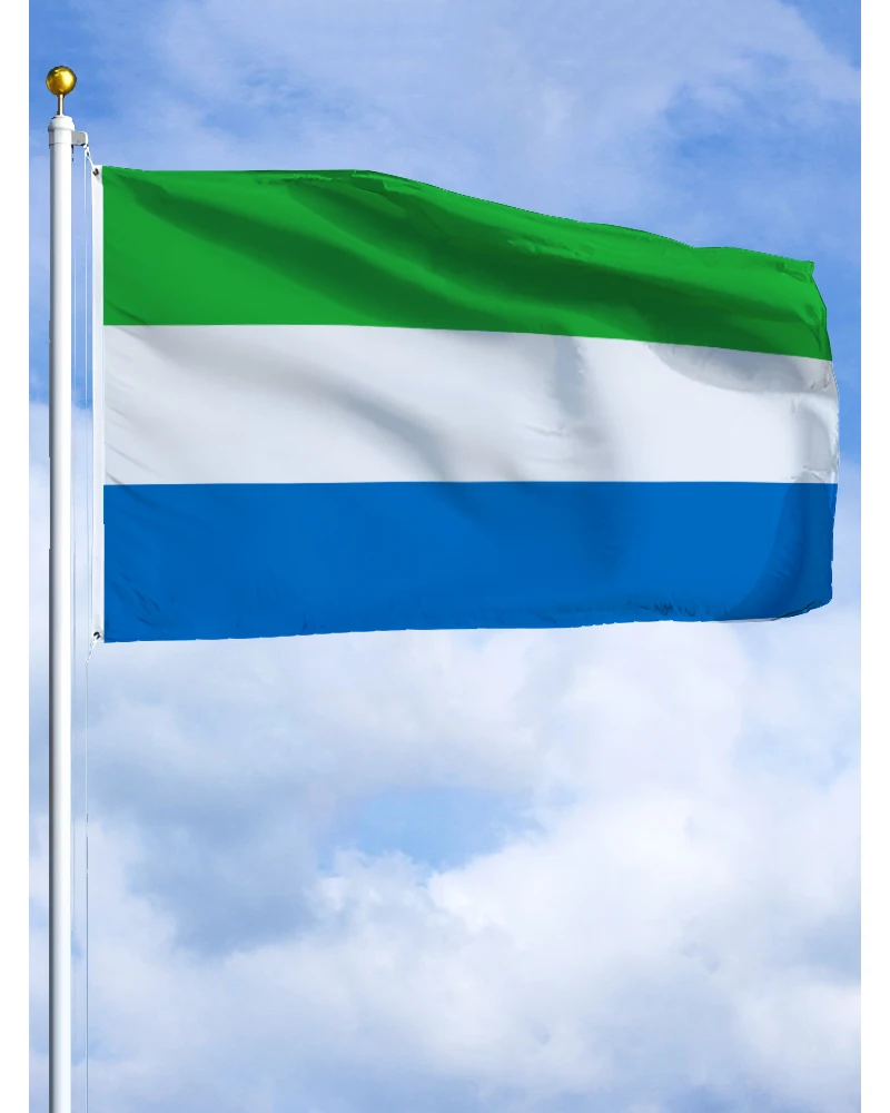 60×90 90x150 120×180CM Sierra Leone Emblem Flag Polyester Printed Banner Tapestry For Decor