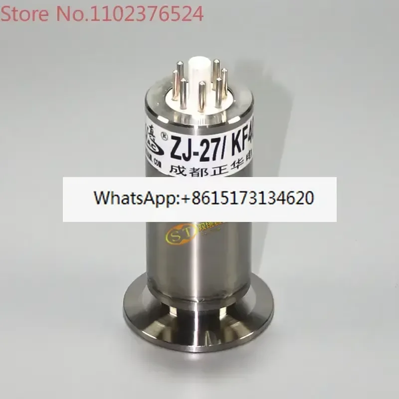 1pcs ZJ-27 Ionization Vacuum Gauge Sensor KF16 KF25 KF40 CF35 Flange High Precision Measurement for Vacuum System