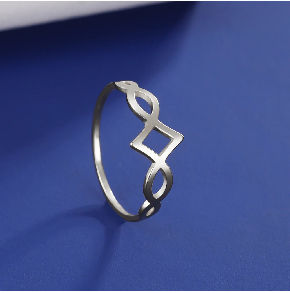 COOLTIME Celtics Knot Ringe Edelstahl Elfish Ring Amulett Schmuck Geburtstag Jahrestag Geschenk Neu in – Detail 8