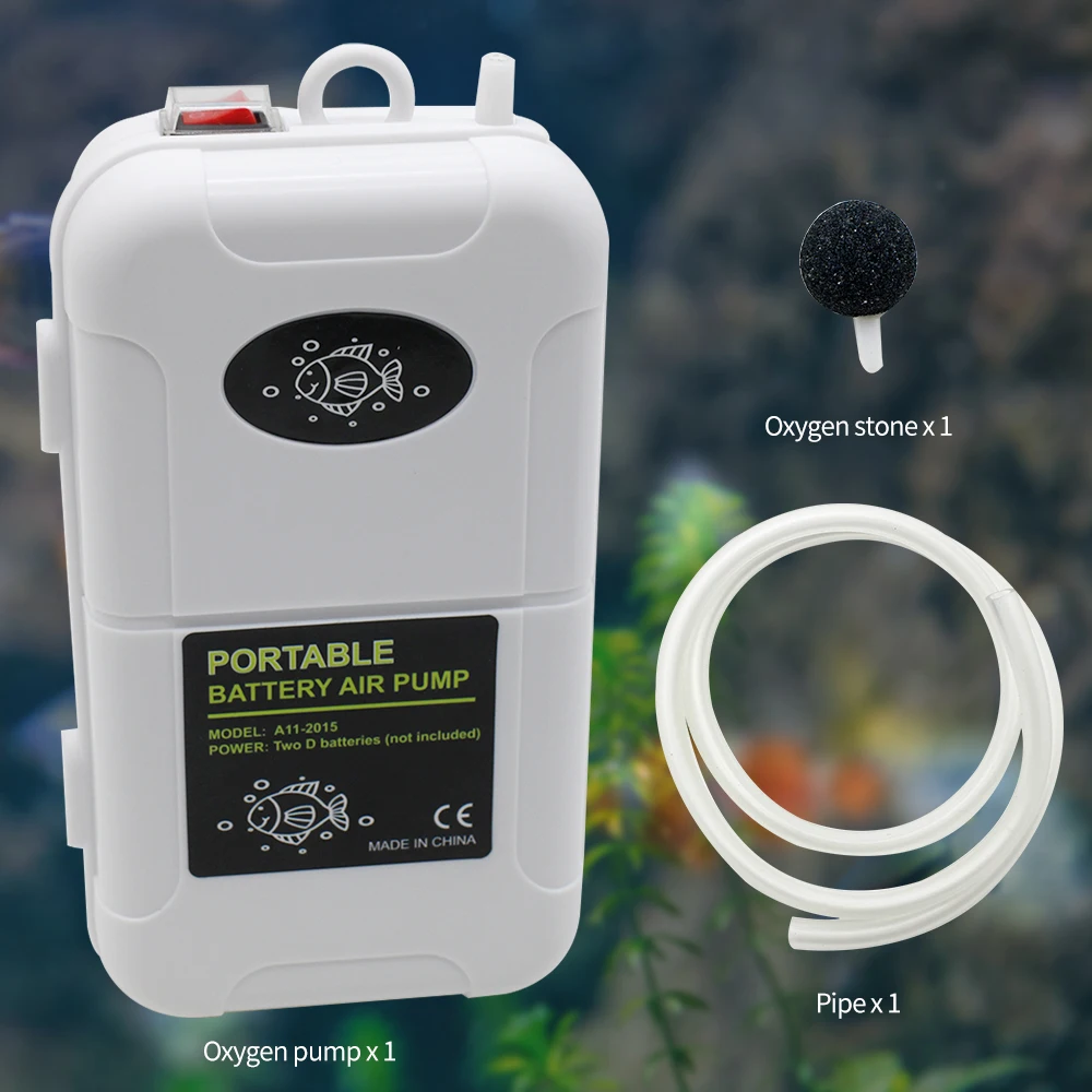 Small Aerator For Fishing,Air Pump for Fish Tank 6 Gallons,Aerator for Bait Bucket,Bubbler Stones for Aerator, Bait Aerator Pump
