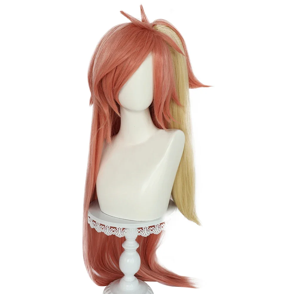 Long Straight Synthetic Ombre Orange Blonde Wig Anime Game Cosplay Fluffy Heat Resistant Wig for Daily Party