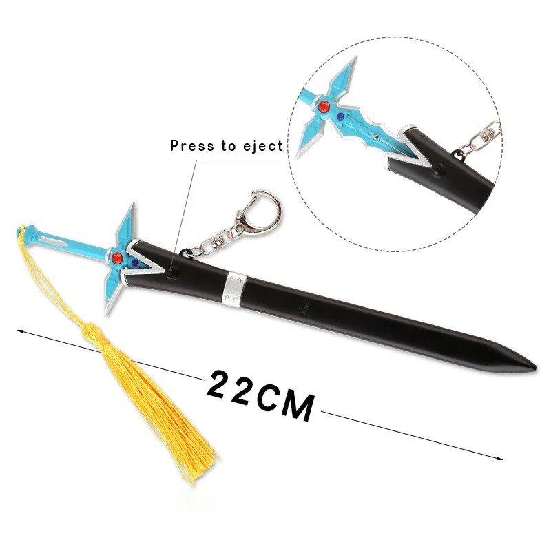 Anime Armas Chaveiro para Menino, Sword Art Online, Dark Repulser, Katana Swords, Samurai Royal, Japanese Katana, Toy for Boy