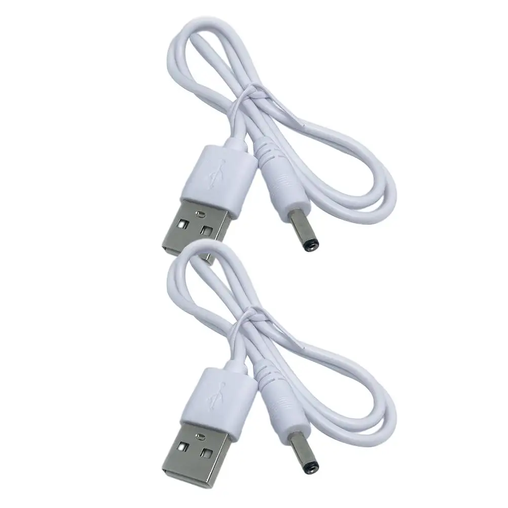 

2 Pcs Power Cable USB Charging Double Multiple Instrument Cord Dc to for Light Multipurpose