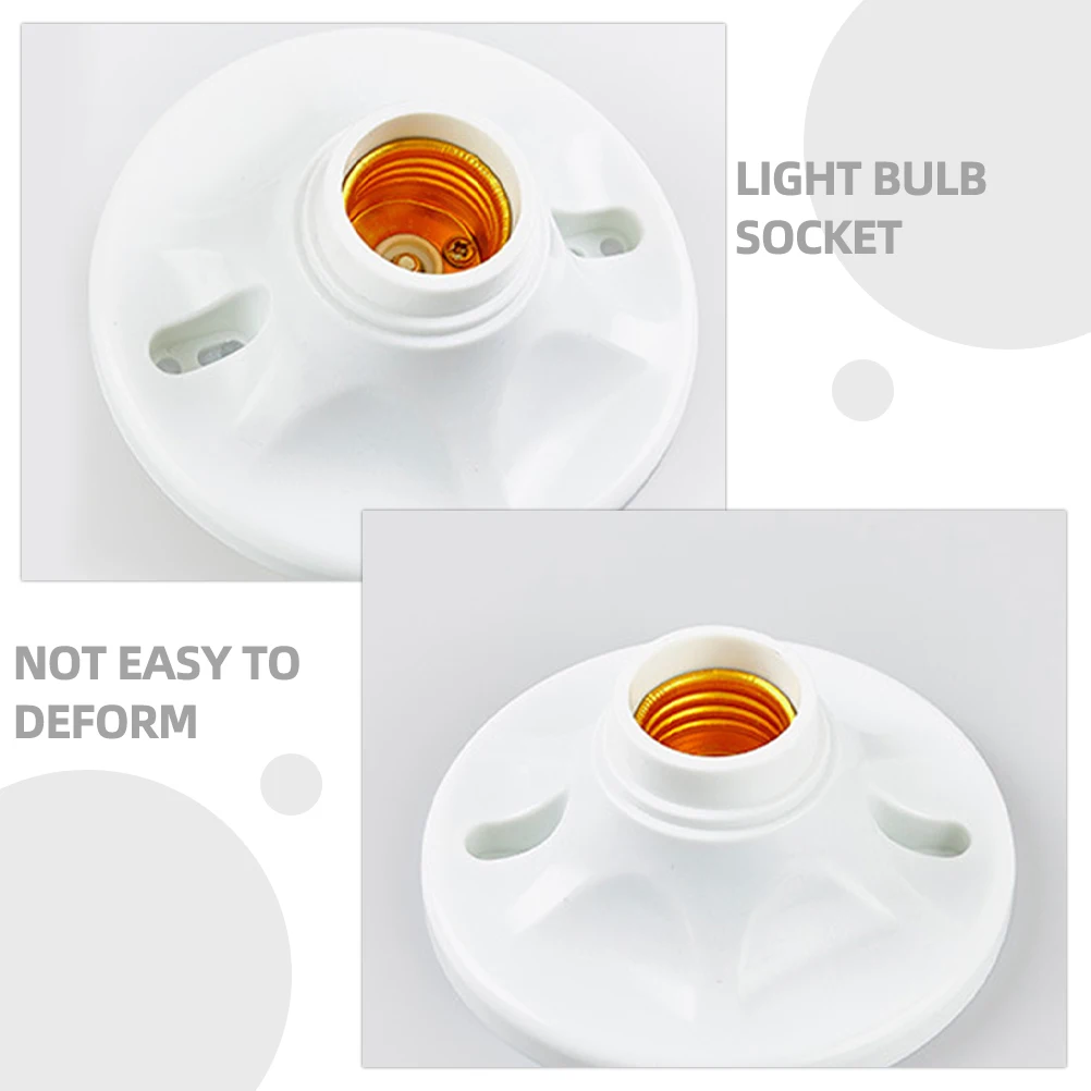 

4pcs E27 Lamp Holder Socket Replacement Light Bulb Base Pendant Wall Table Lamp Accessory Durable Safe Home Office Restaurant