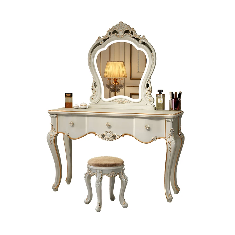 Luxury Storage Dressing Table Jewelery Box Nordic Luxury Dresser Bedroom Mirror Tocador Maquillaje Home Furniture Decoraction