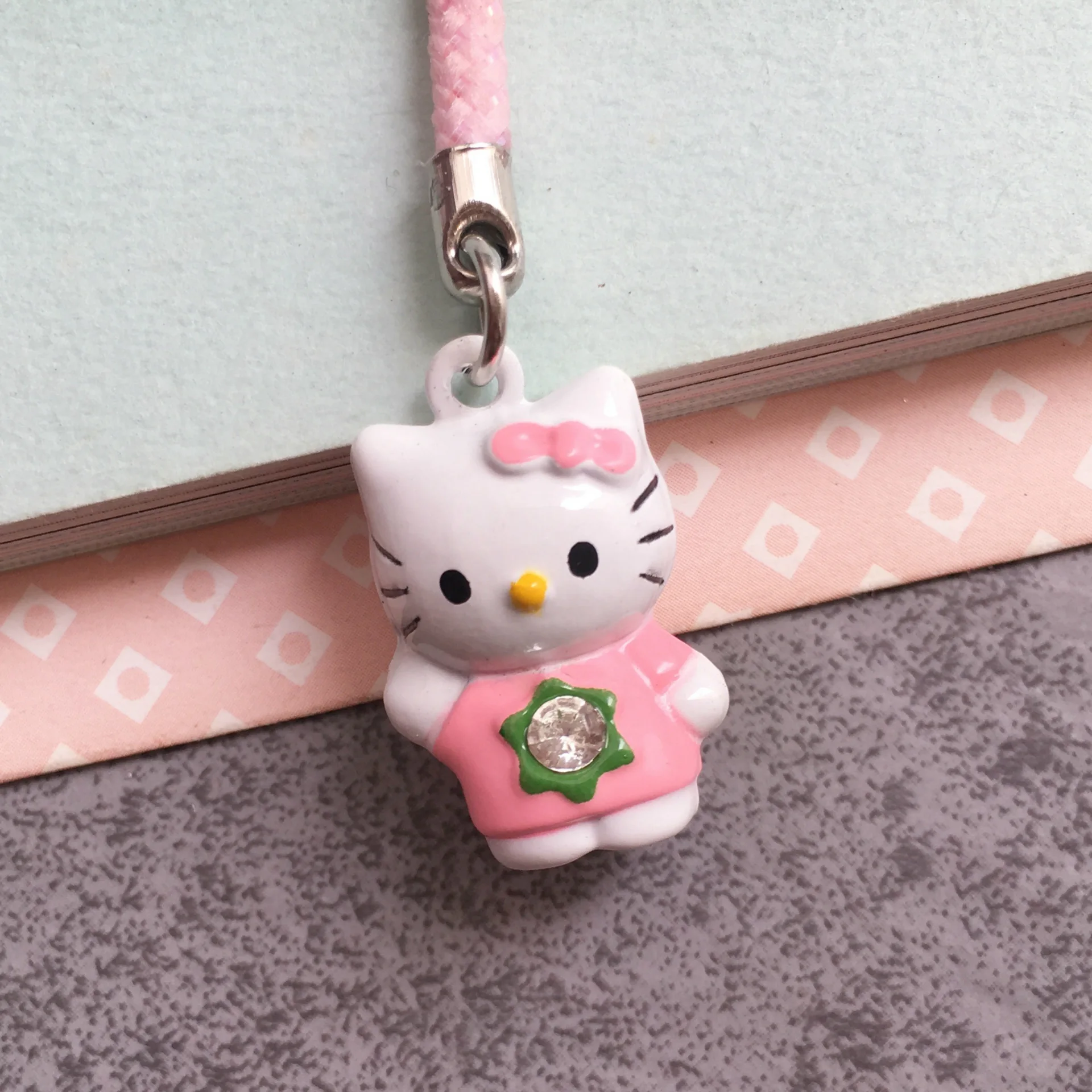 Cartoon Hello Kitty Bell Pendant Keychain Sanrio Kitty Series Mobile Phone Accessories for Women Backpack Accessories