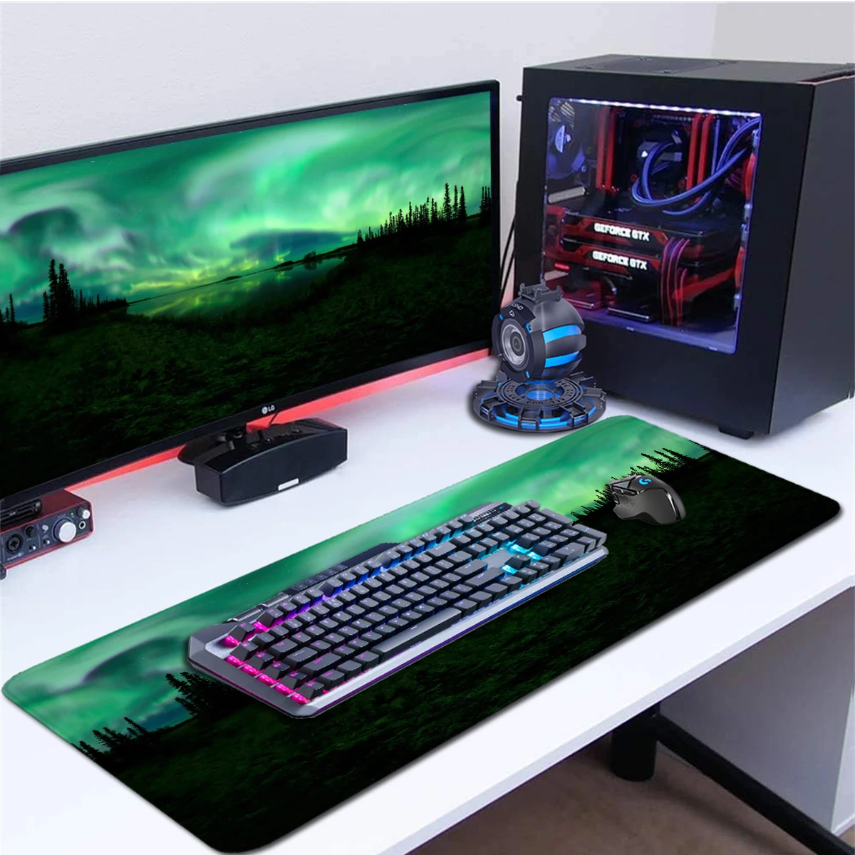 

Natural Scenery Mouse Pad Large Gaming Mouse pad Aurora Borealis Desk Mat Game Mousepad Big Office Mat PC Computer keyboard Pad