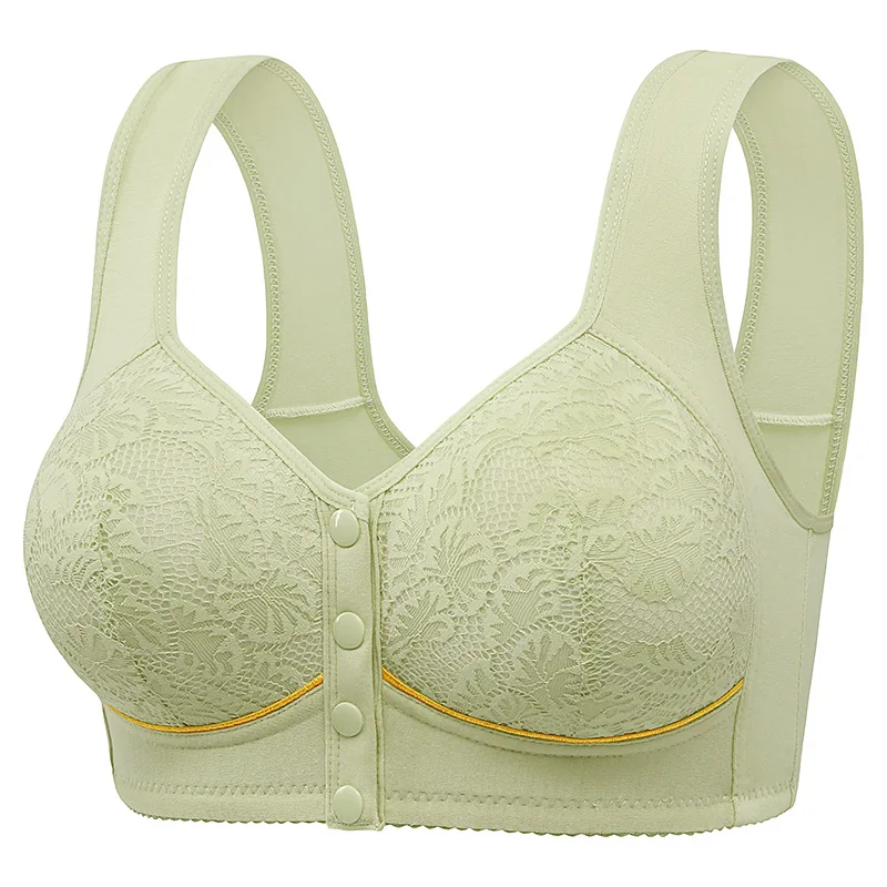 Plus-Size Damen-BH mit Frontverschluss, Still-BH für die Zeit nach der Geburt, ohne Bügel, mit gerafften Cups, festen Cups, Mädchen-BH, Racerback