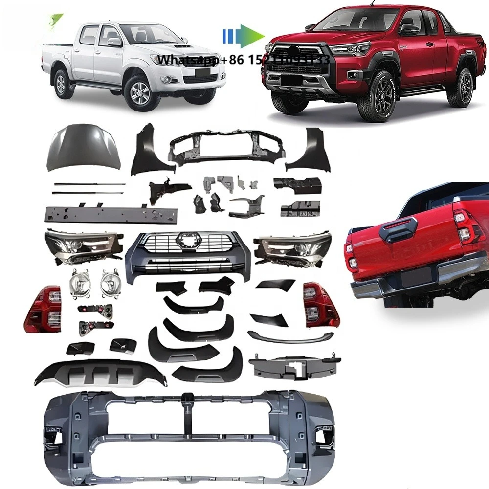 Truck Body Parts for 2004~2015 Hilux Vigo Facelift to 2021 Hilux Rocco Body Kit