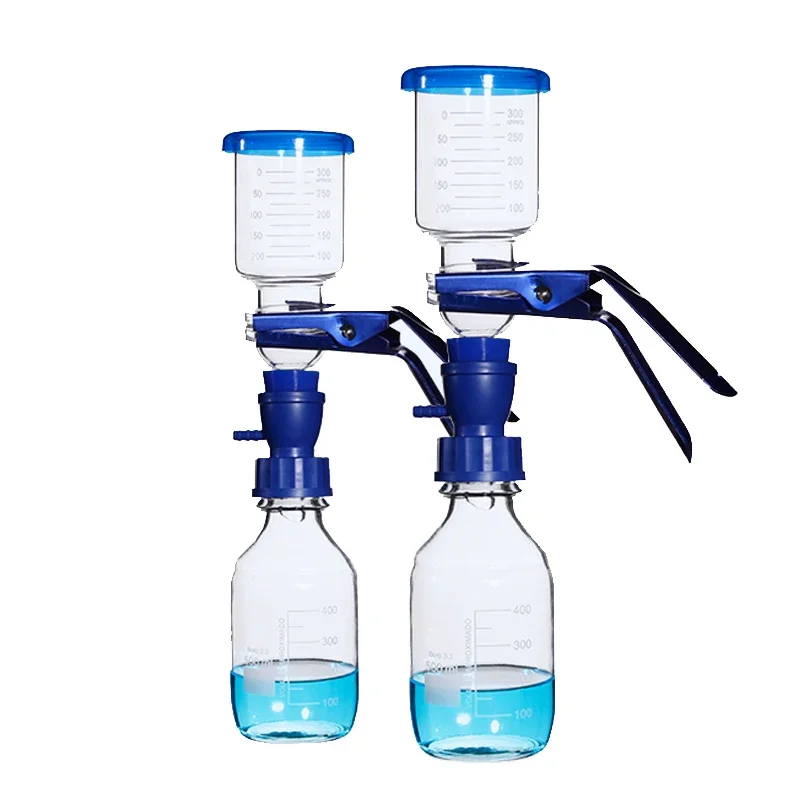 Laboratory Sand Core Suction Device Solvent Filter Unit GL45 Screw Adapter Glass Vacuum Filtration Apparatus 500/1000mL