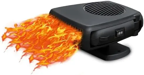 

Автомобильный обогреватель и вентилятор охлаждения 200 Вт, 12 В – 360 ° Поворотный размораживатель лобового стекла для грузовиков, внедорожников, фургонов