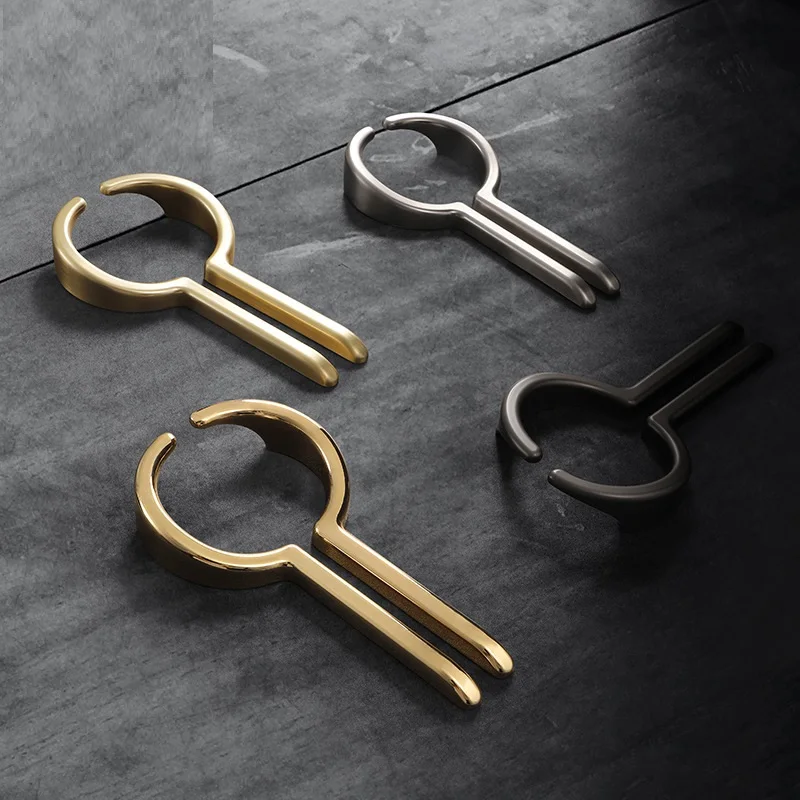 New Light Luxury Cabinet Door Handle Nordic High End Wardrobe Wine Cabinet Door Pair Handle Zinc Alloy Cabinet Hardware Handle