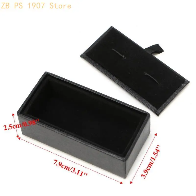 Travel Jewelry Box Ring & Cufflink Box Padded Jewelry Holder PU Leather Storage 55KA