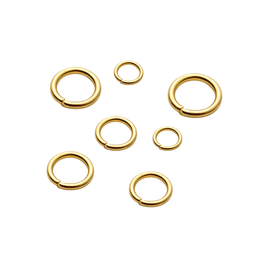 50-200pcs/lot Stainless Steel Open Jump Rings 4 5 6 8mm Split Rings Connectors DIY Necklace Jewelry Making Findings Accessories