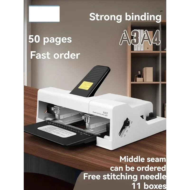 Hot Sale Double Head Long Arm A3 Office Booklet Stapler Adjustable Heavy