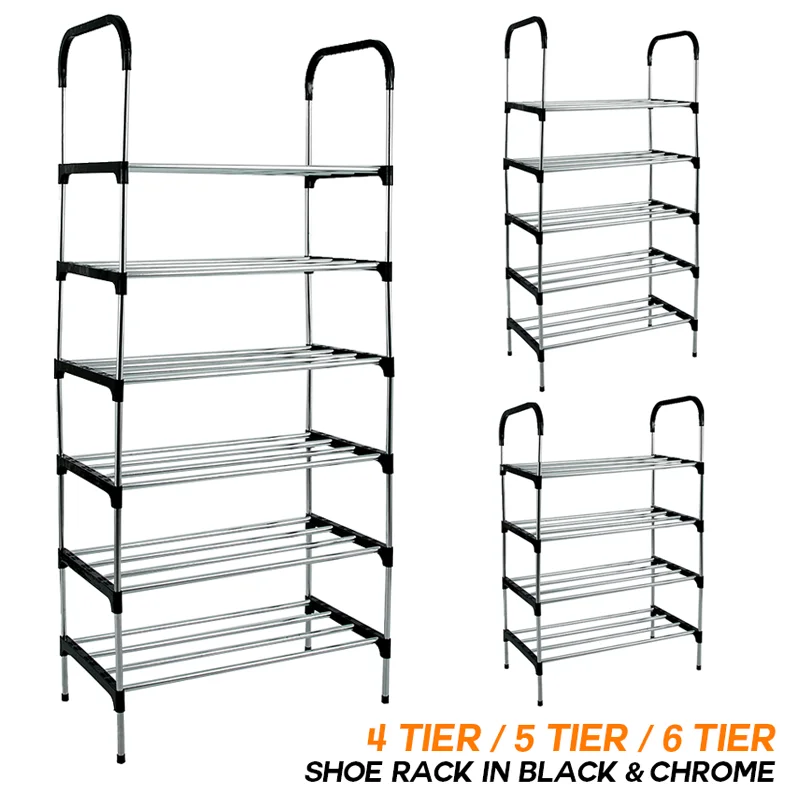 [UK Stock] 6/5/4 Layer Shoe Rack Shoes Storage Shelf Dustproof Boots Organizer Stand Holder Shoes Storage Shelf Shoe-Cabinet