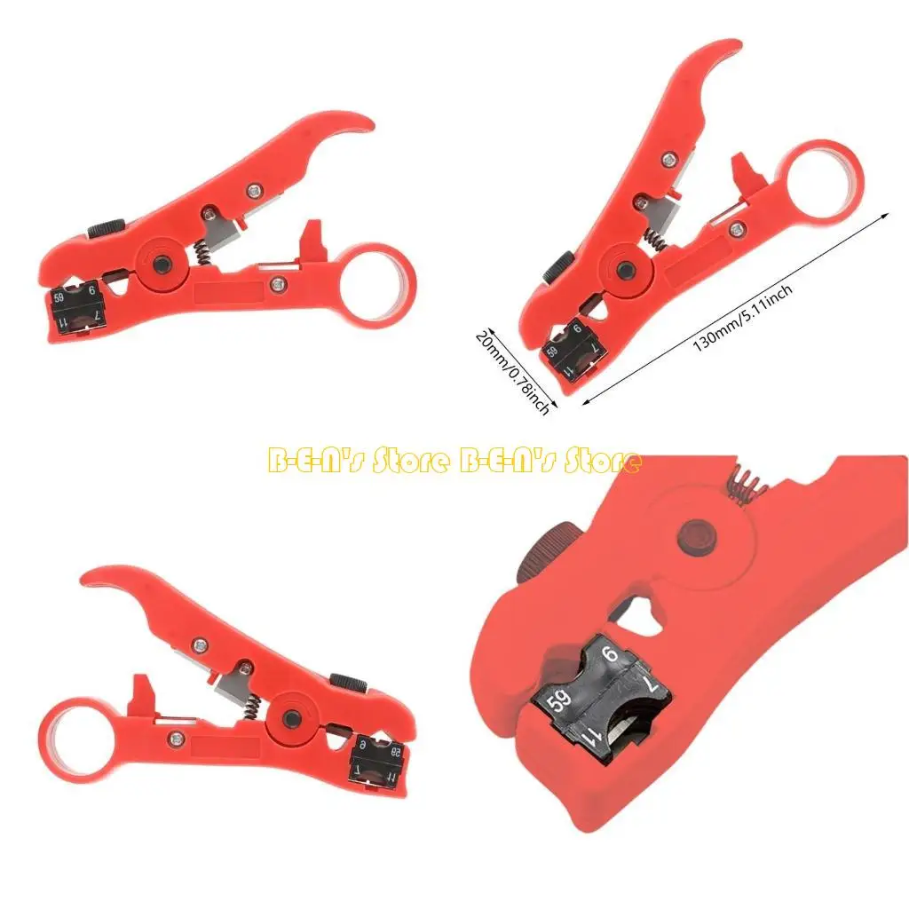 

Y1AD Wire Stripping and Cutting Pliers for Coaxial Cables Including RG59 RG6 RG11 RG7
