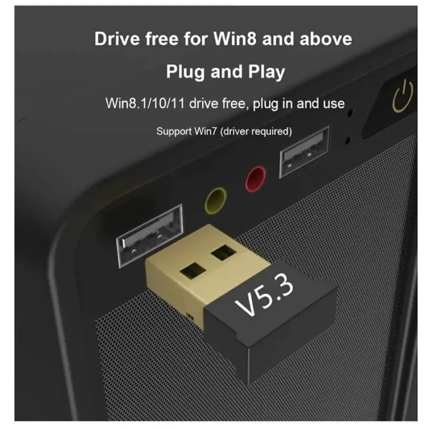 อะแดปเตอร์บลูทูธ USB 5.4/5.3/5.1/5.0 อะแดปเตอร์ไร้สายบลูทูธสําหรับแล็ปท็อปพีซีไร้สายลําโพงเครื่องรับสัญญาณเสียงเครื่องส่งสัญญาณ USB