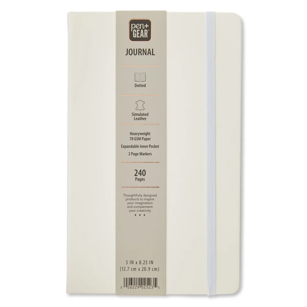 模擬レザーノートブック 240 ドットページ 5x8.25 耐久性のあるバインディング 拡張可能なポケット 2 ページマーカー バレットジャーナリング スケッチング
