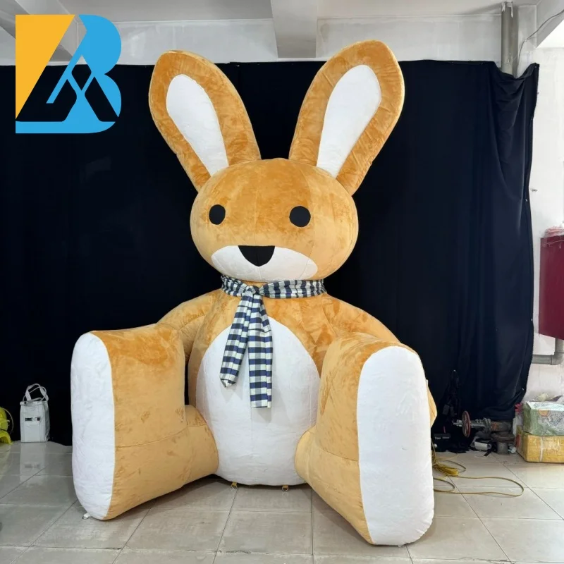 Personalized Events Rental Large Blow up Plush Rabbit Mascot for Sweet 16 Party Decor Toys