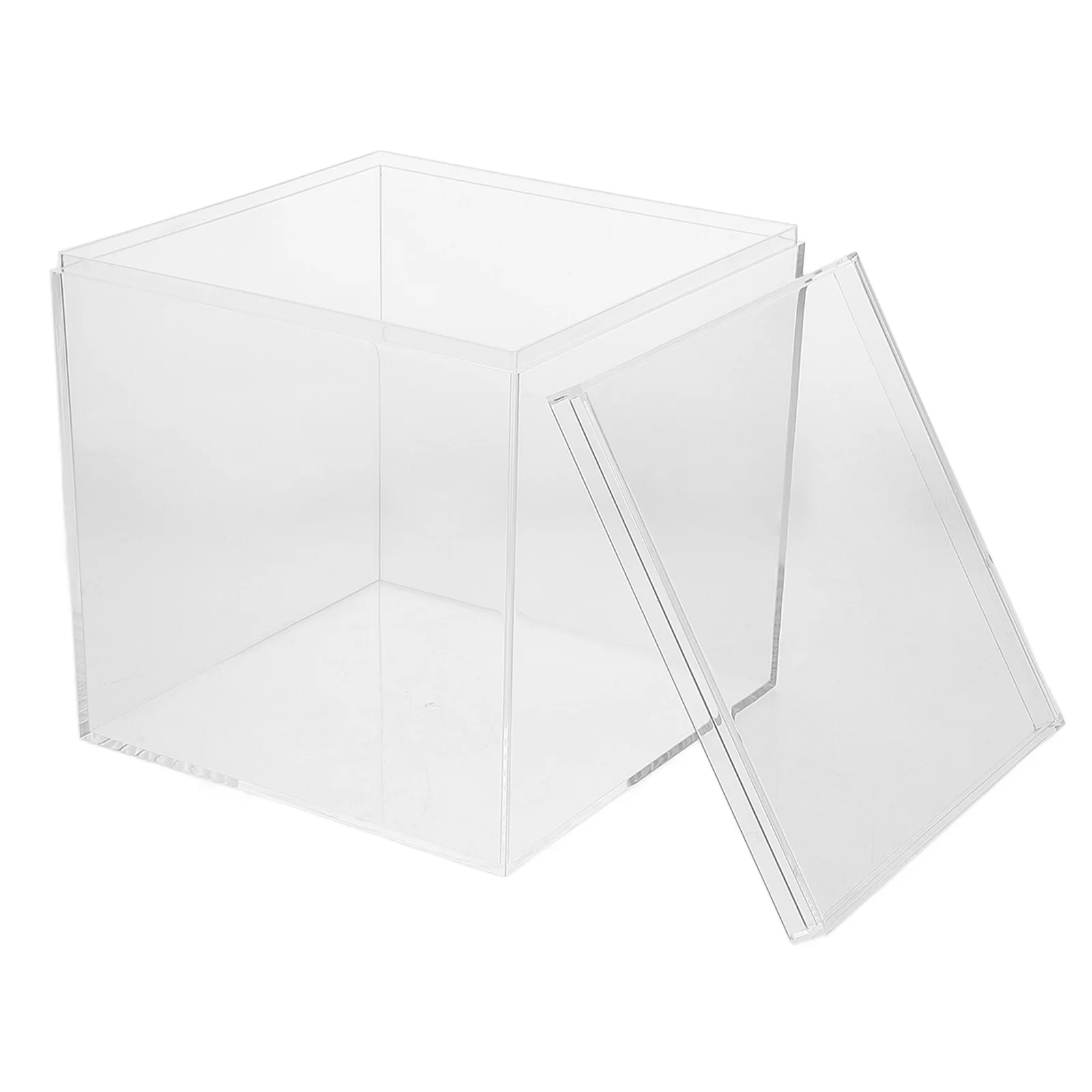 

Transparent Storage Box Clear Display Container Wedding Candy Box Reusable Plastic Organizer Durable Cube Storage Case for Decor