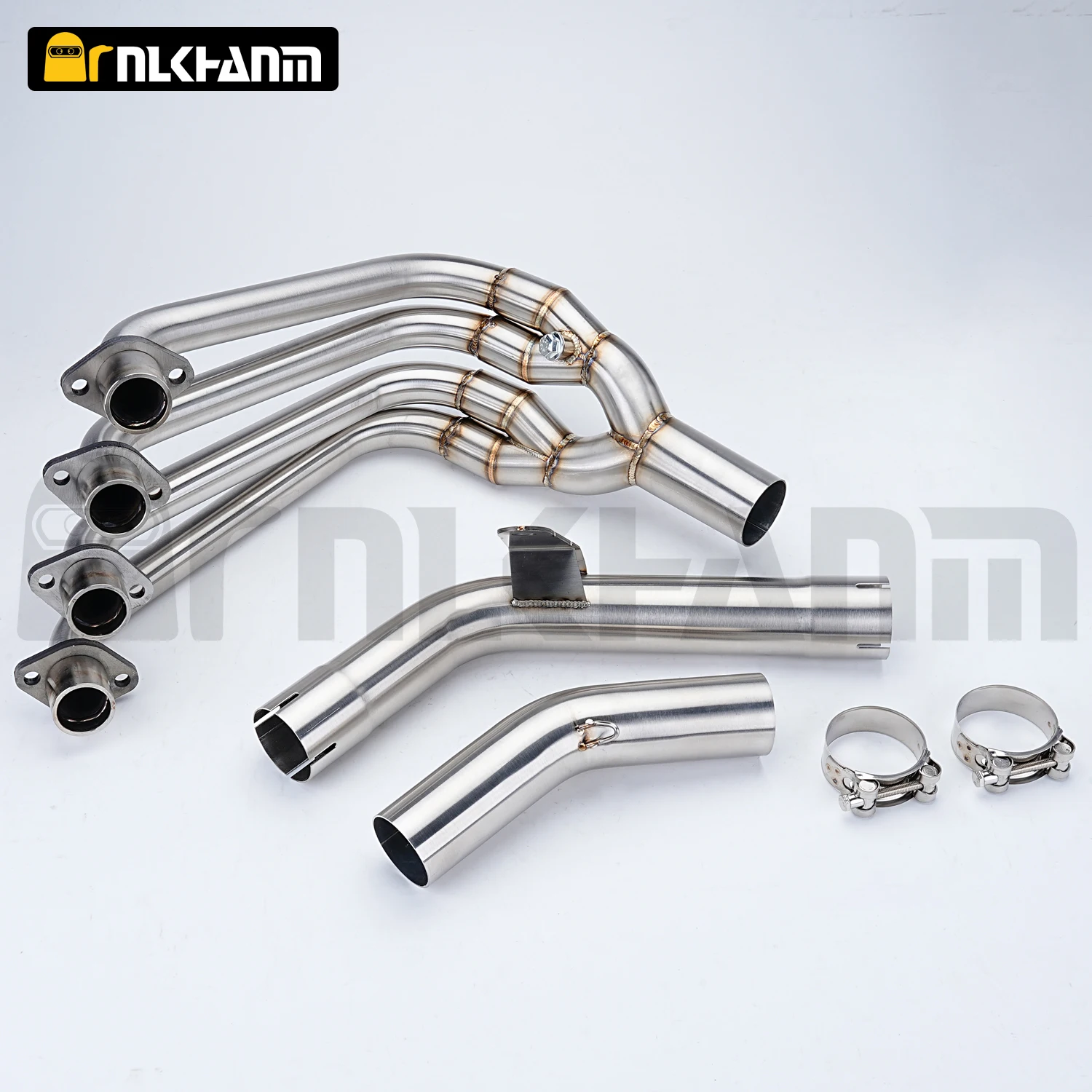 لتعديل نظام عادم الدراجة النارية VOGE RR500S مع نهاية أمامية من الفولاذ المقاوم للصدأ مع كاتم صوت SC لـ VOGE RR500S