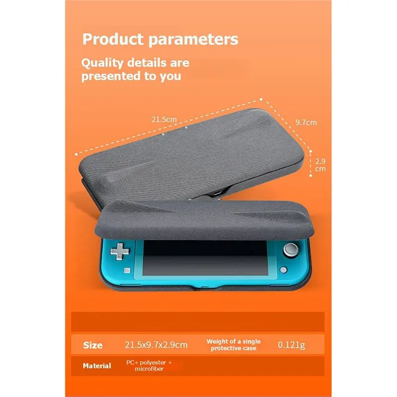 

Защитный чехол AA84 для NS Switch Lite с магнитно-отсоединяемой передней крышкой для игровых аксессуаров Switch Lite