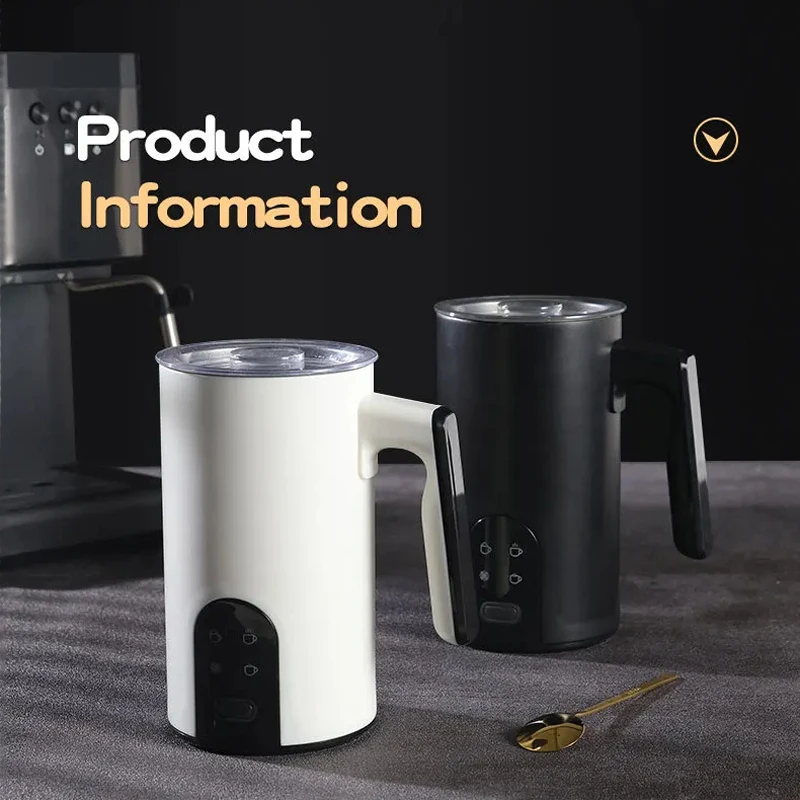 家庭用ミニ電動ミルクフォーマー - ホット＆コールドドリンク対応、コーヒーラテにも使える全自動コーヒーメーカー