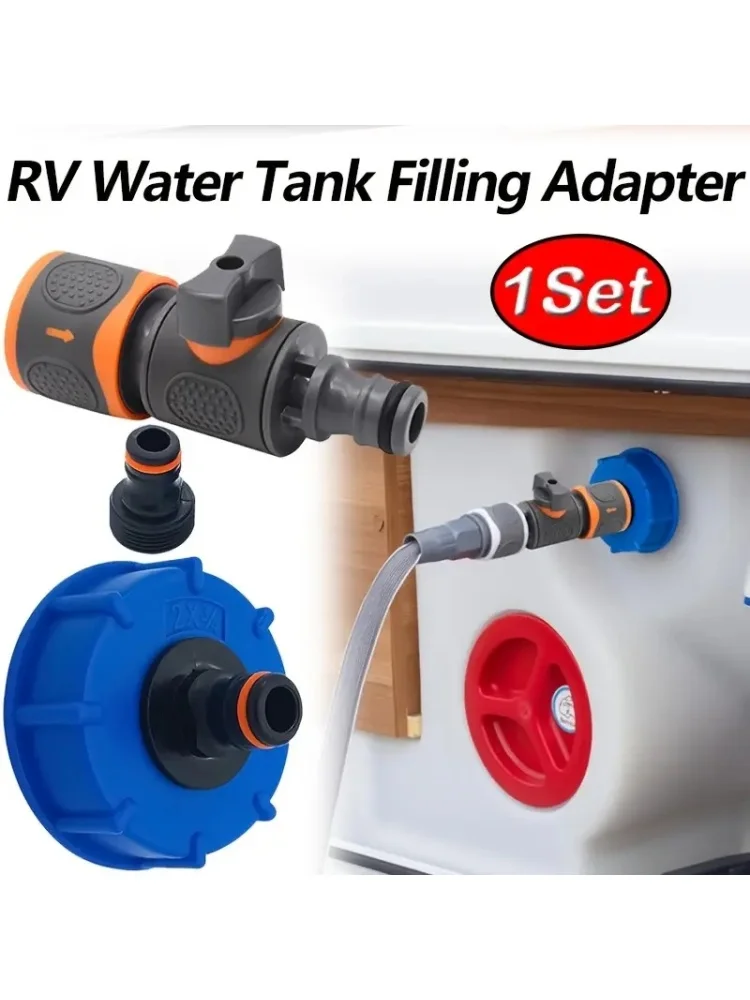 Adaptateur de remplissage de réservoir d'eau pour camping-car, Kits de connexion avec Base à raccord rapide, adaptateur de commande, pièces de camping-car, accessoires de voiture