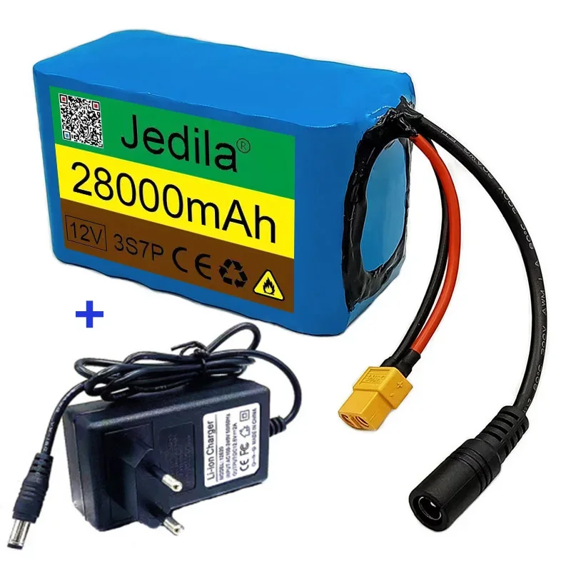 100% 신제품 전기 보트 배터리 팩, 동일 포트 충전 및 방전 밸런스, BMS 12V 전원 공급 장치, 12V 28Ah, 3S6P 28A, 신제품