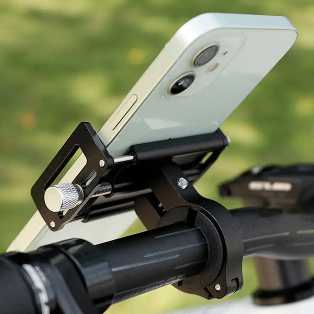 Bike Phone Holder Bicycle Smartphone Bracket Aluminum Alloy Anti-shake Bike Motorcycle Electric Bicycle Smartphone Phone Mount