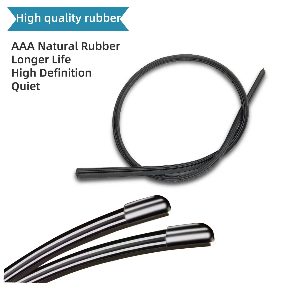 Lanke 1PC Limpador de Para-brisa Sem Armação para Carro, Compatível com Gancho J/U, Limpador Frontal Universal de Borracha de 14" a 32", Acessórios Automotivos
