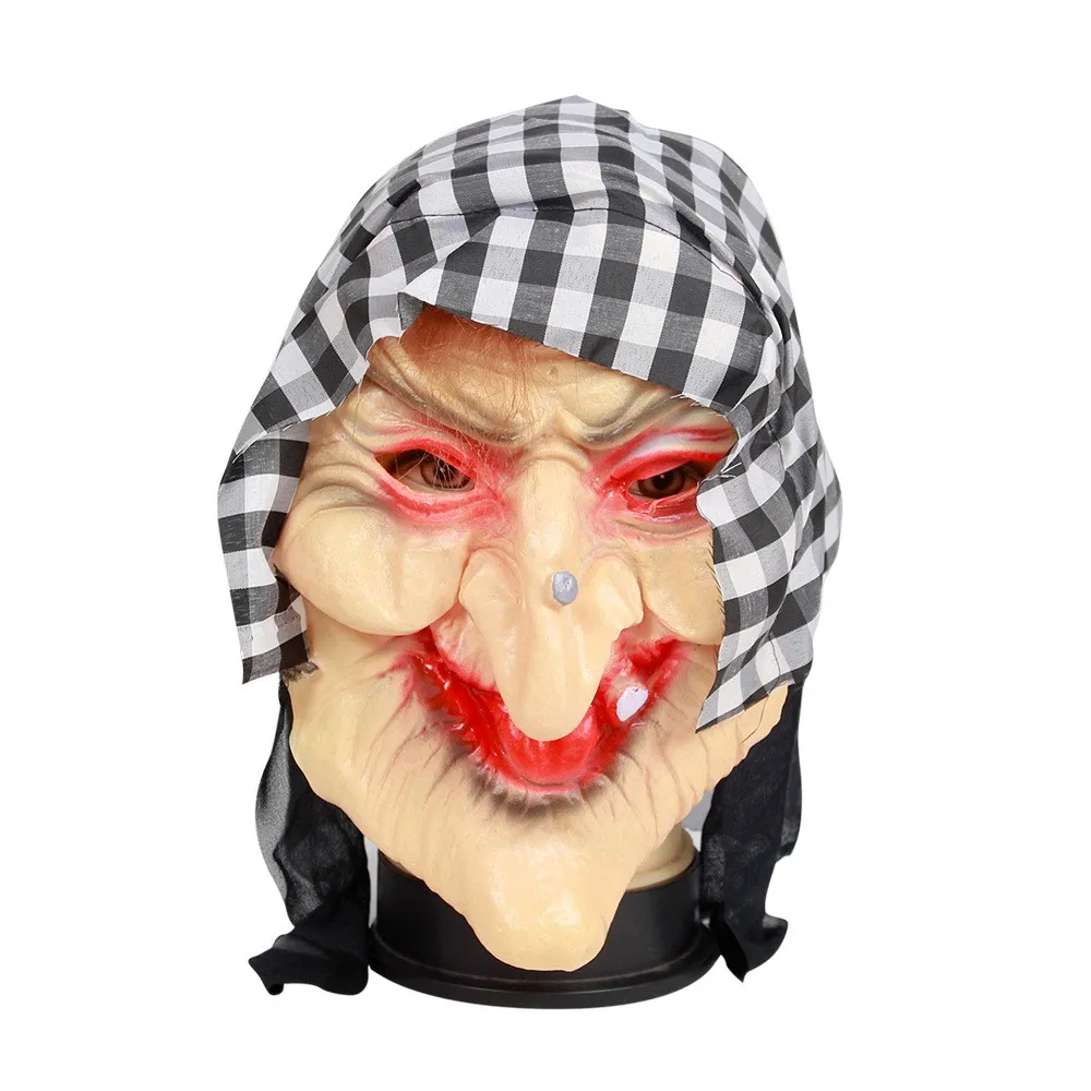 Halloween Heksenkostuum Hoofddeksels Latex Masker Ghost House Terror ow Prestatie Props id Doek Fem Heksenmasker