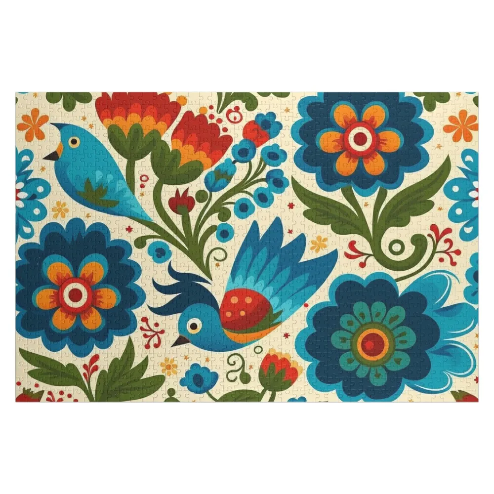 

Polish floral pattern wycinanki Jigsaw Puzzle Name Wooden Toy With Personalized Photo Puzzle