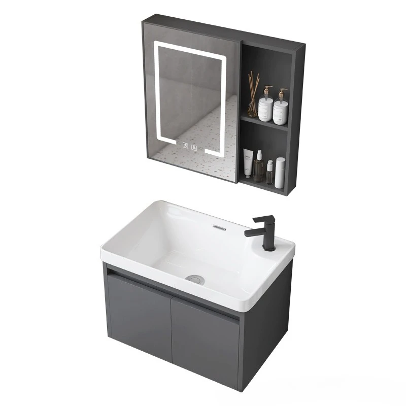 

Space aluminum, bathroom cabinet, small apartment, washbasin, combination, toilet, ceramic, integrated