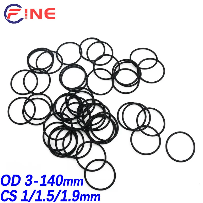 NBR O-ring Rubber Gaskets Seal Ring Nitrile Rubber High Pressure O-Rings NBR Faucet Sealing Valve O Rubber Rings CS 1/1.5/1.9mm