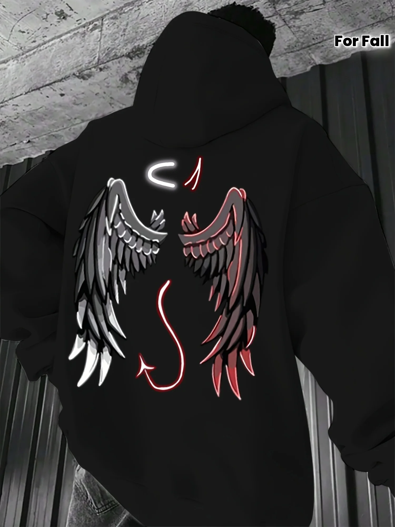 

Men's Gothic Dark Style Printed Jogging Pants Casual Sweatpants, Geometric Pattern, Drawstring Waist, Suitable for Autumn_winter