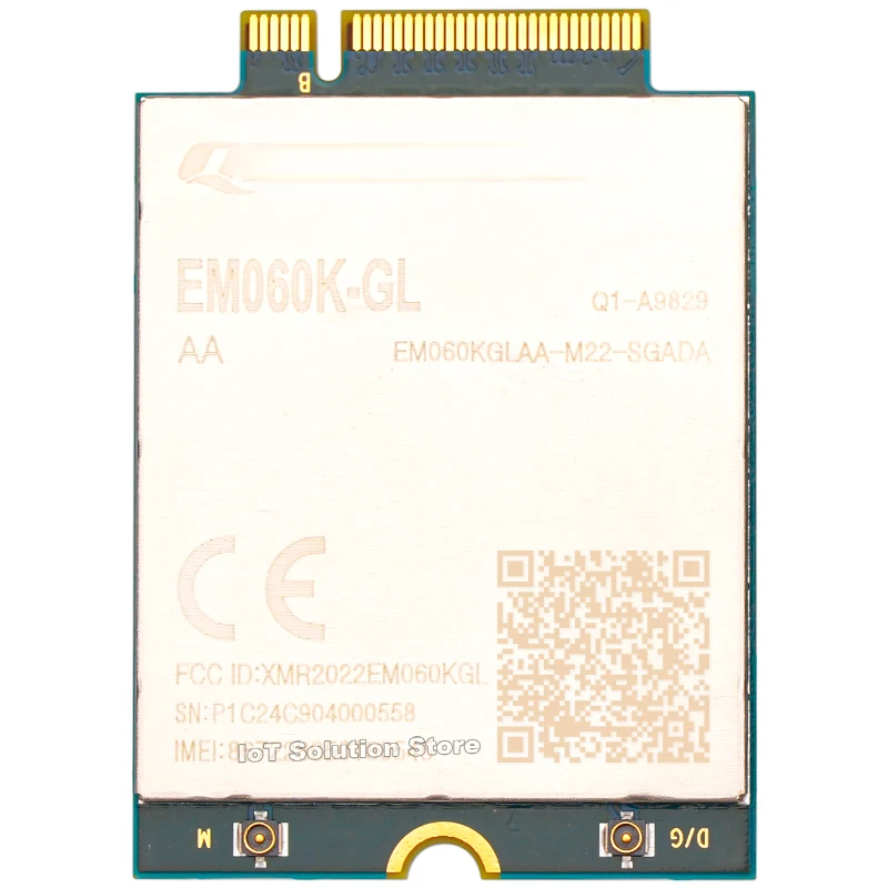 

Quectel EM060K-GL LTE-A Cat.6 300Mbps/50Mbps M.2 Package 4G LTE Module EM060K GL EM060KGL EM060KGLAA EM060KGLAA-M22-SGADA