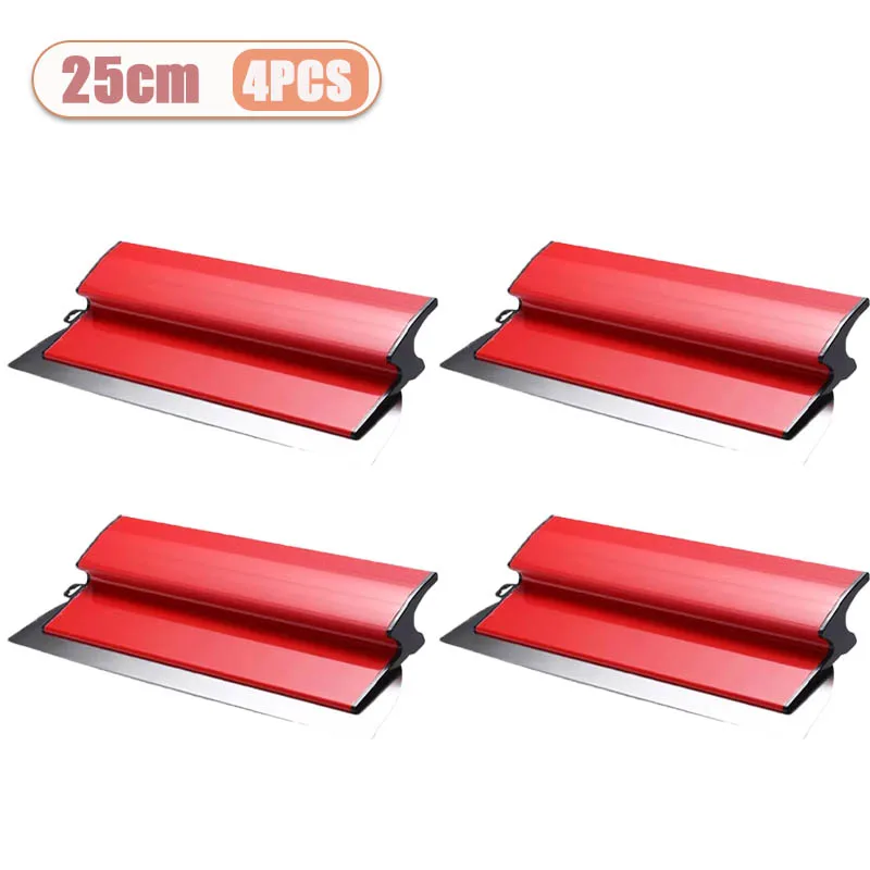 1-4PCS 25cm/40cm Edelstahl Schaber für Wand Verputzen Nivellierung Werkzeug Kitt Messer wand Finishing Kelle Hause Zubehör