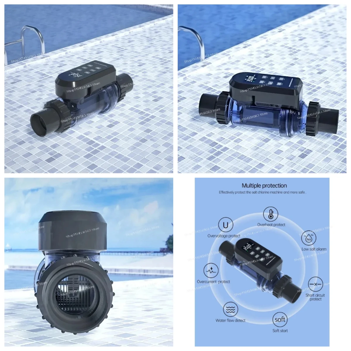 25G swimming pool salt chlorine equipment, salt water purification system, including generating device