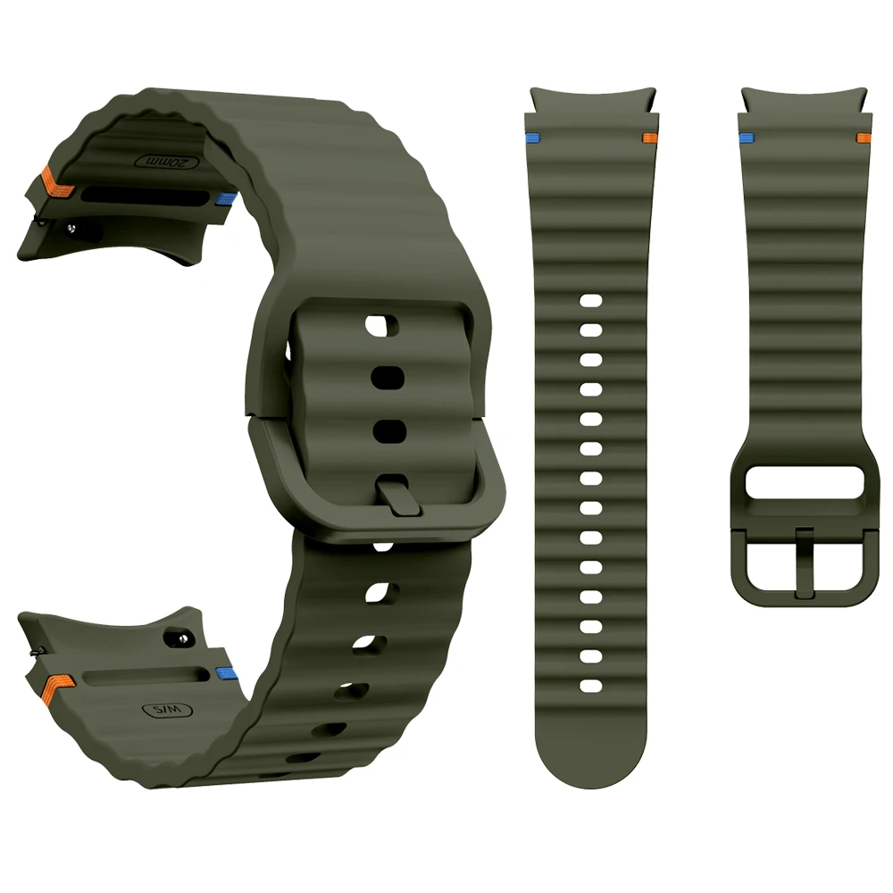 Bands for Samsung Galaxy Watch 7 / FE/ 6/5/5Pro/4/Watch6 4 Classic 20mm Original Silicone Correa Replacement Strap for Women Men